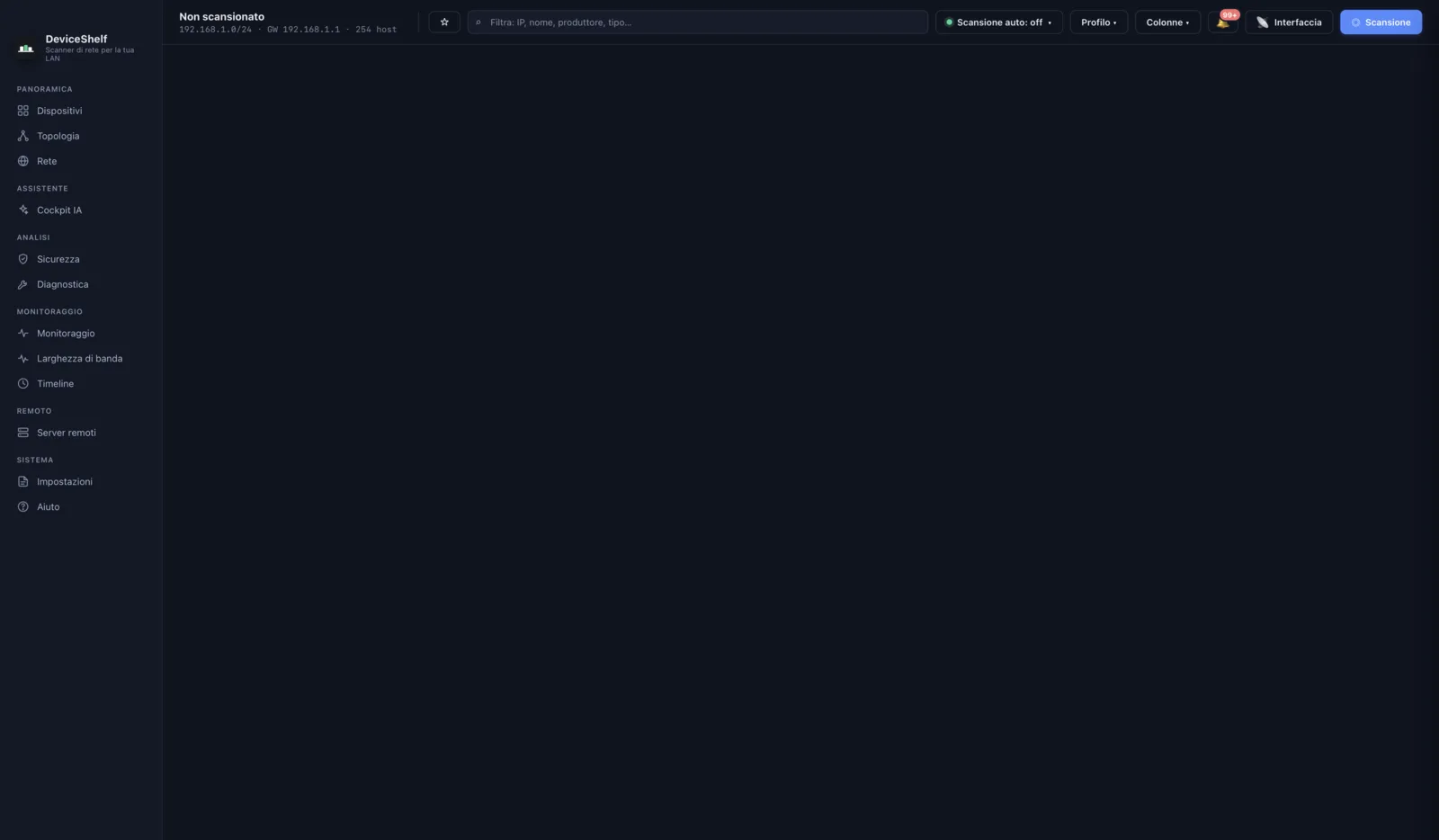 Diagnostic tools in DeviceShelf